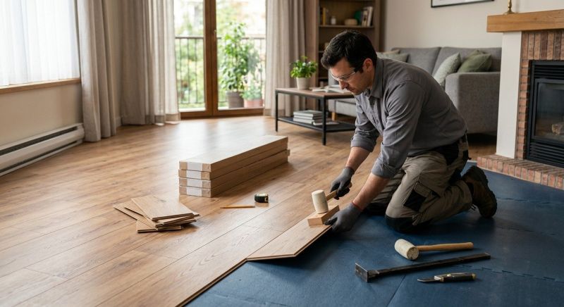 Laminate Floor Replacement in Lakeville, MA