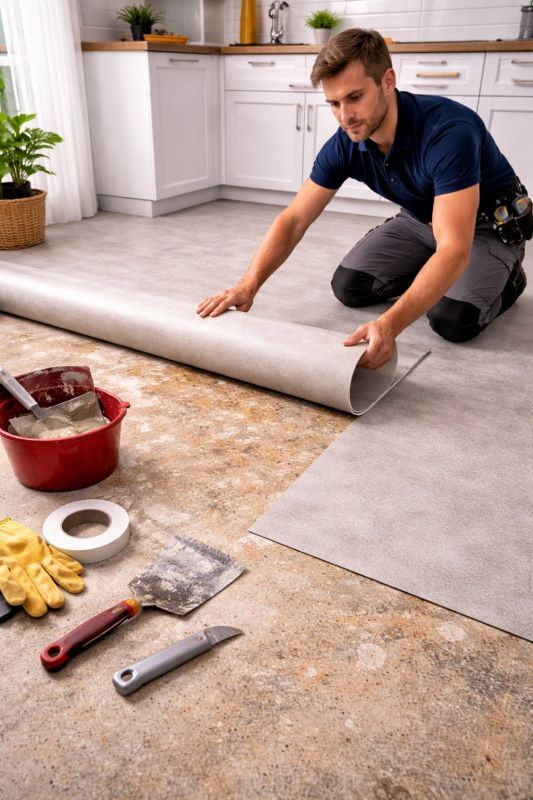 Linoleum Floor Installation in Lakeville, MA