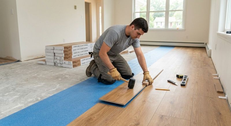 Vinyl Plank Floor Installation in New Bedford, MA